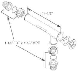 1-1/2" S.S. Cal Spas Continental Manifold